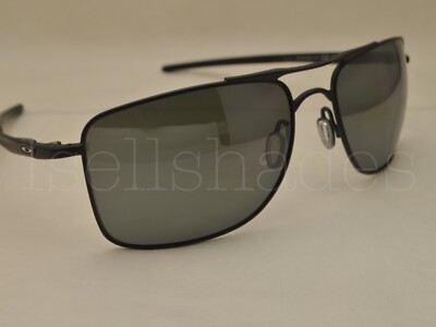 Pre-owned Oakley Gauge 8 (oo4124-02 62) Matte Black With Prizm Black Polarized Lens