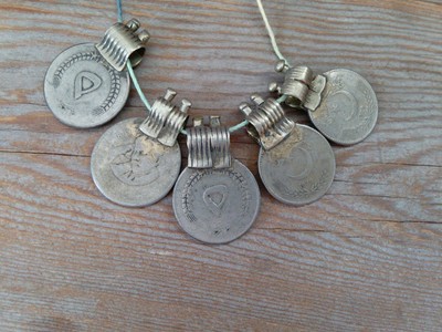 5 Vintage Tribal Coins Unique Waziri Bail