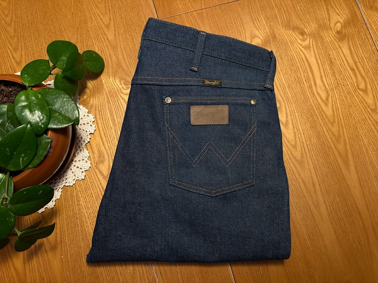 良品 USA製 90s Wrangler 13MWZ INDIGO DENIM Mens Real Vintage 90's 13MWZ WRANGLER Indigo Denim Jeans 36