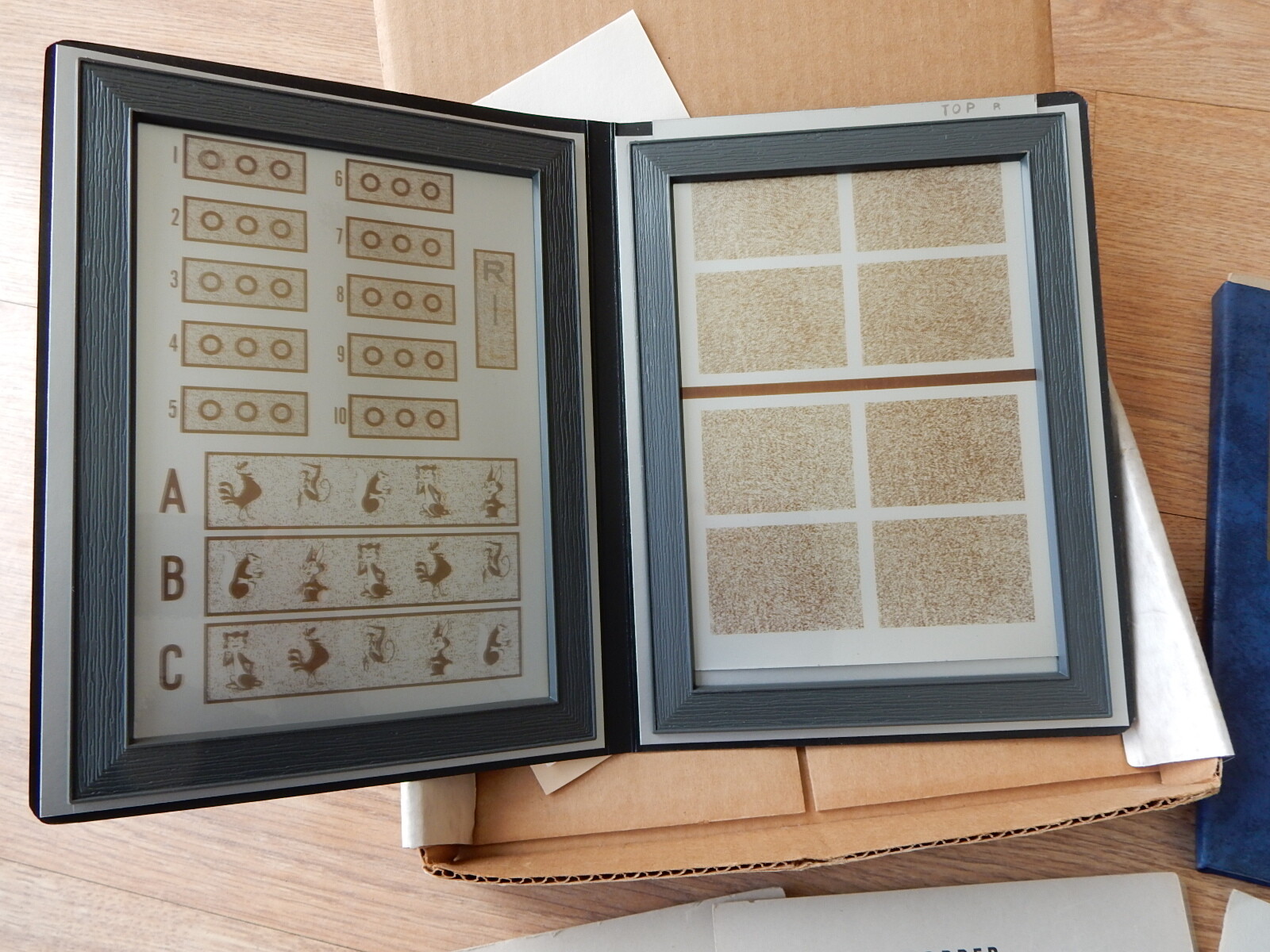 Vintage Optical RANDOT & STEREO TESTS & Polaroid VECTOGRAMS Eye Exam