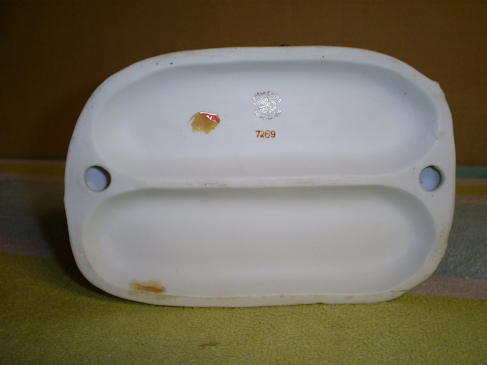 Vintage Lefton China Hand Painted 7269 Golfing Couple Sitting On a Bench