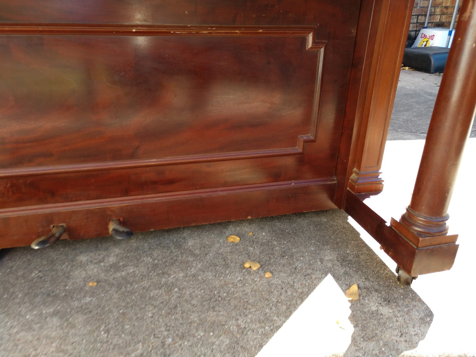 1908 Steinway Upright Grand Piano String Frame with Bench