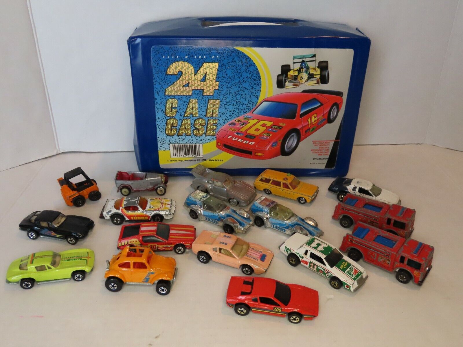 24 Car Case #20150 By Tara Toy Corp. W/ Various Cars Ferrari