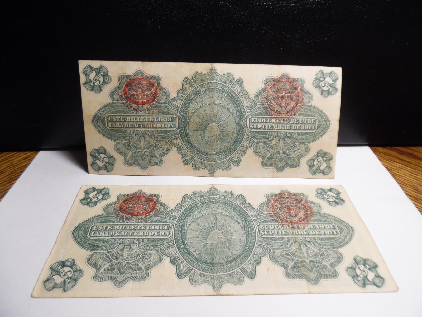 Mexico Issue 1914 - 1 pc  5  Pesos Note, 1914 Gobierno  Provisional
