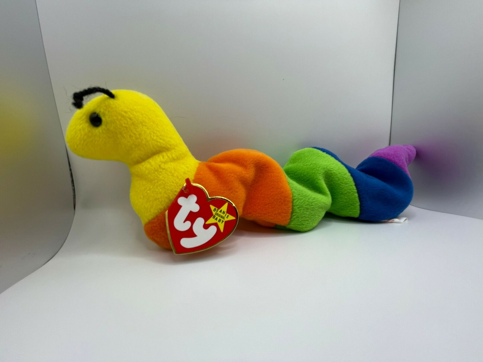 tyhhh ぺージ RARE 1996 Ty Beanie Baby Peace Bear ORIGIINAL Suface errors