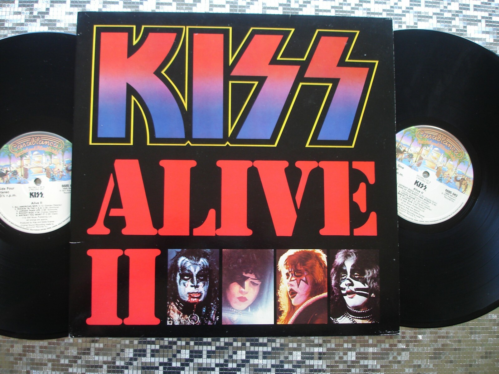 KISS ALIVE!  2枚組レコード Kiss – Alive II complete 1977 Japan 2 LP set with obi and