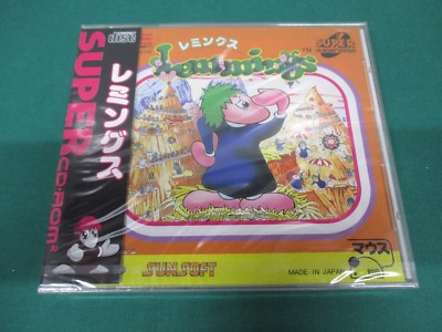 NEC PC Engine SUPER CD-ROM -- Lemmings -- JAPAN. GAME. NEW