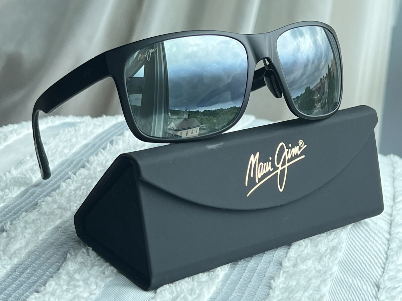 Maui Jim サングラス MJ432 2M 59ブラック Maui Jim Red Sands MJ 432 2M Black Frame + Natural Grey