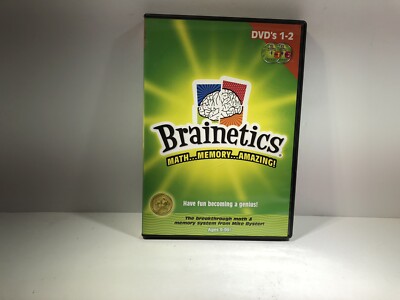 BRAINETICS 2 DVD SET , MATH MEMORY AMAZING , Good Condition, BinA8