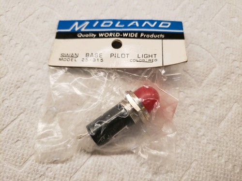 Vintage Midland Swan Base Pilot Light Model 25-315 Red Radio Parts Repair NOS