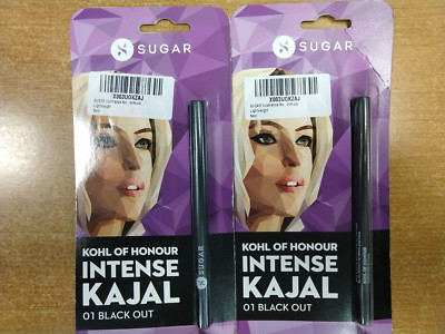 2 Pk: Sugar Cosmetics Kohl Of Honour Intense Kajal - 01 Black Out  W3A