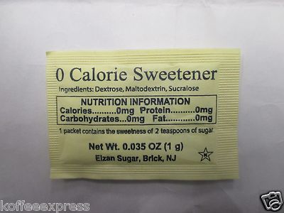 Bulk No Calorie Sweetener - 1000 Yellow Packets Generic YELLOW