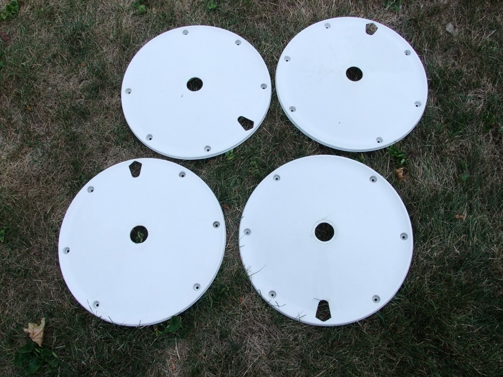 Vintage Set of Four 1980's BMX bicycle Wheel Covers, Plastic Vintage Set of Four 1980's BMX bicycle Wheel Covers, Plastic