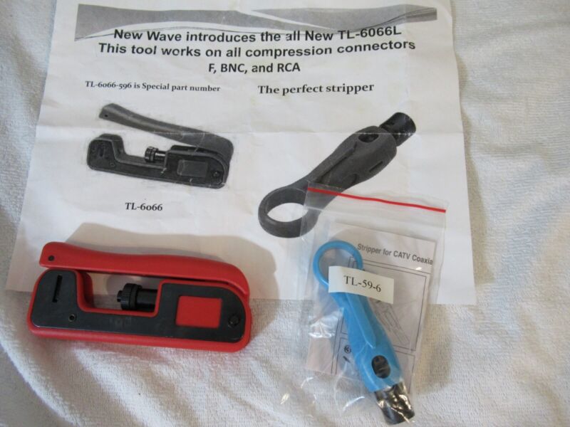 Compression Connector Crimp Tool  Cable Stripper Coax Cable Kit