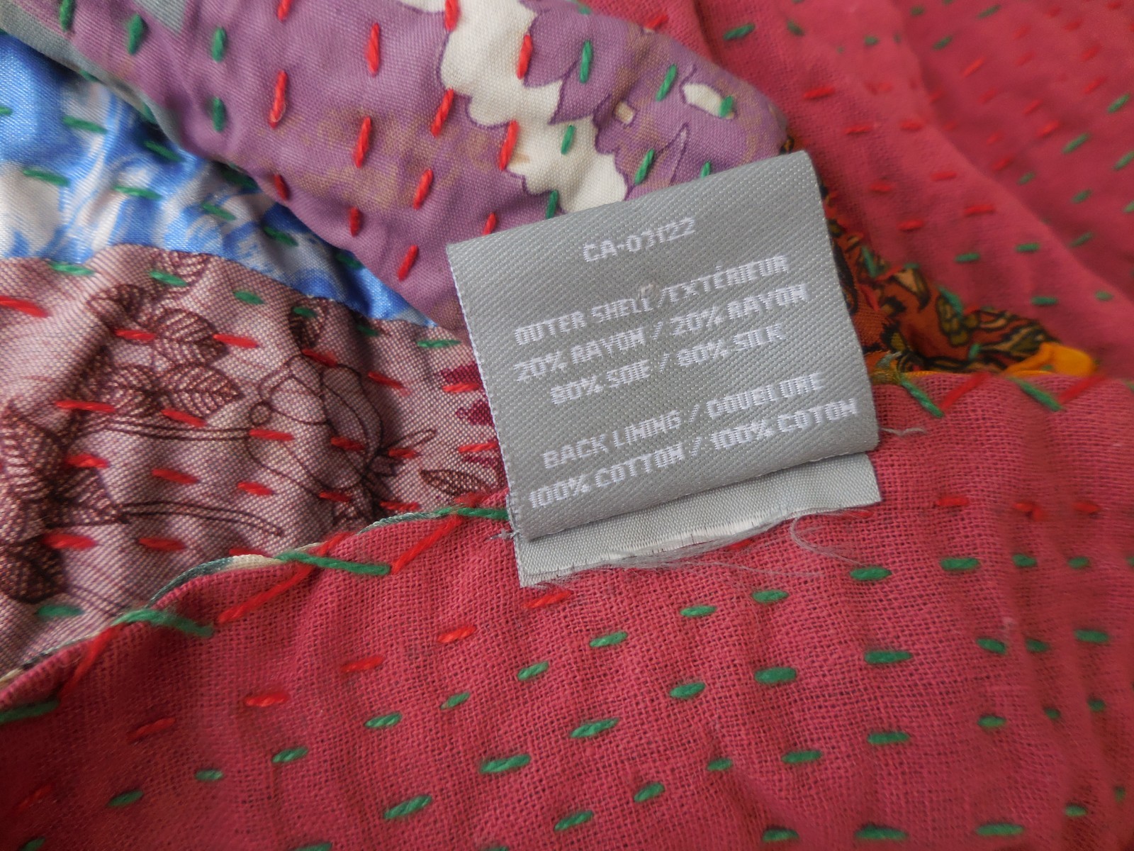 Taj Hotel Silk Kantha Quilt Throw ~ New ~Handmade ~  Multi Color ~ Moorebank ~