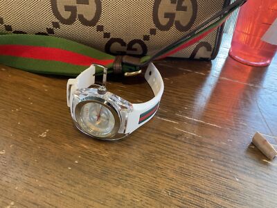 New Gucci Sync XXL 46mm YA137102 White Rubber Band White New Gucci Sync XXL 46mm YA137102 White Rubber Band White