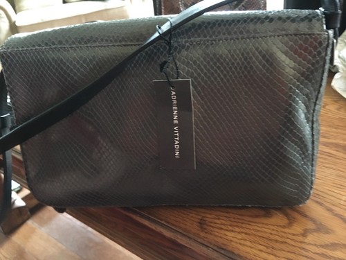 Adrienne Vittadini Snake Handbag, Empire Grey Snake-Embossed Flap Bag