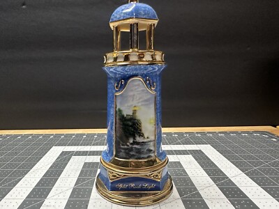 Vintage Thomas Kinkade Lighthouse Split Rock Porcelain Lighthouse 2004 Untested