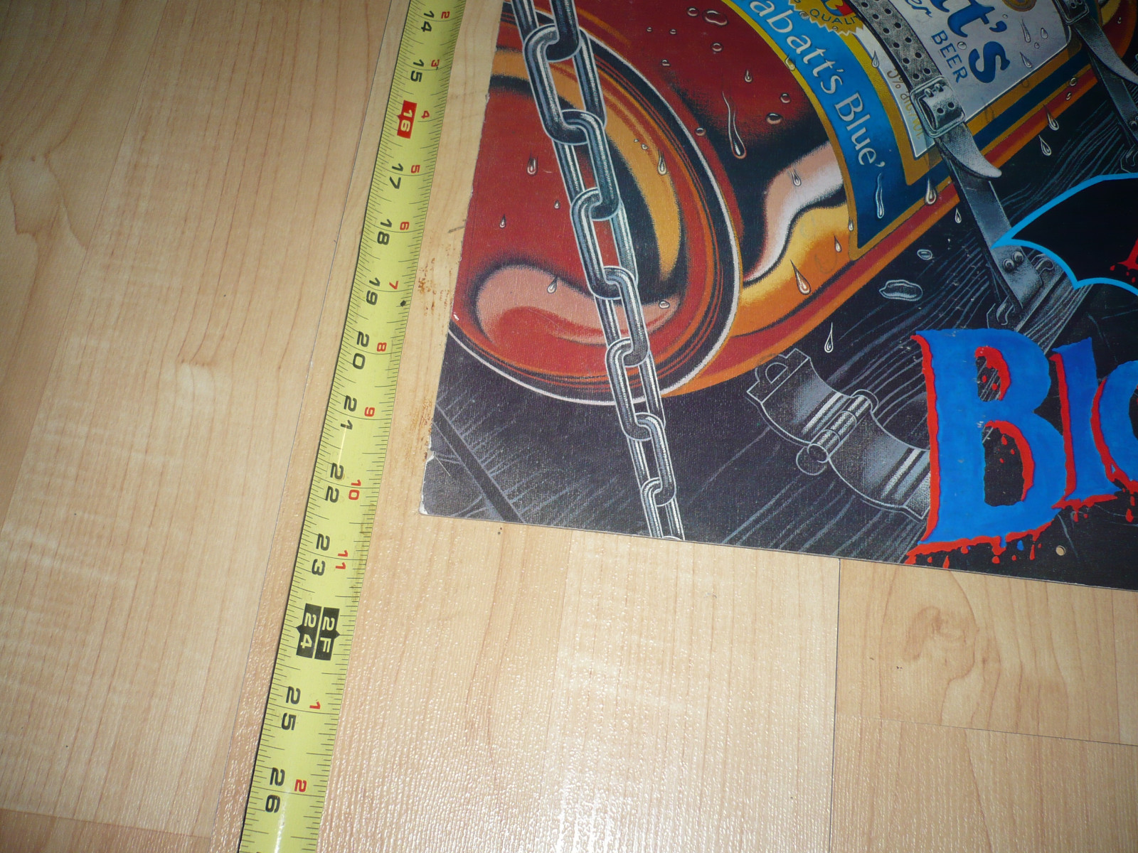 Labatt's Blue 1988 ENTER THE BLUE ZONE MOSTER BASH 2 SIDED Cardboard Poster