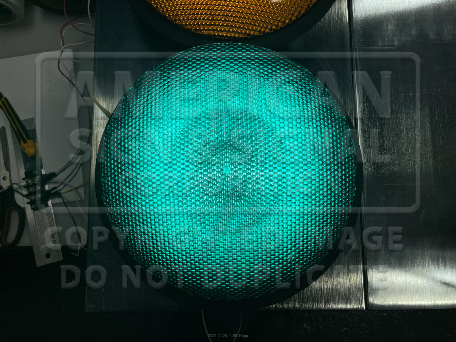 NEW 12" GE GTX GREEN LED Traffic Light Signal Lens 120V DR6-GTFB-VLA