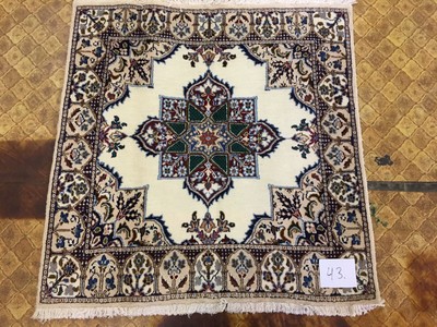 OrientteppichNAIN - Feinpers.creme 97 x 96 cm,aus Importlager Auflösung