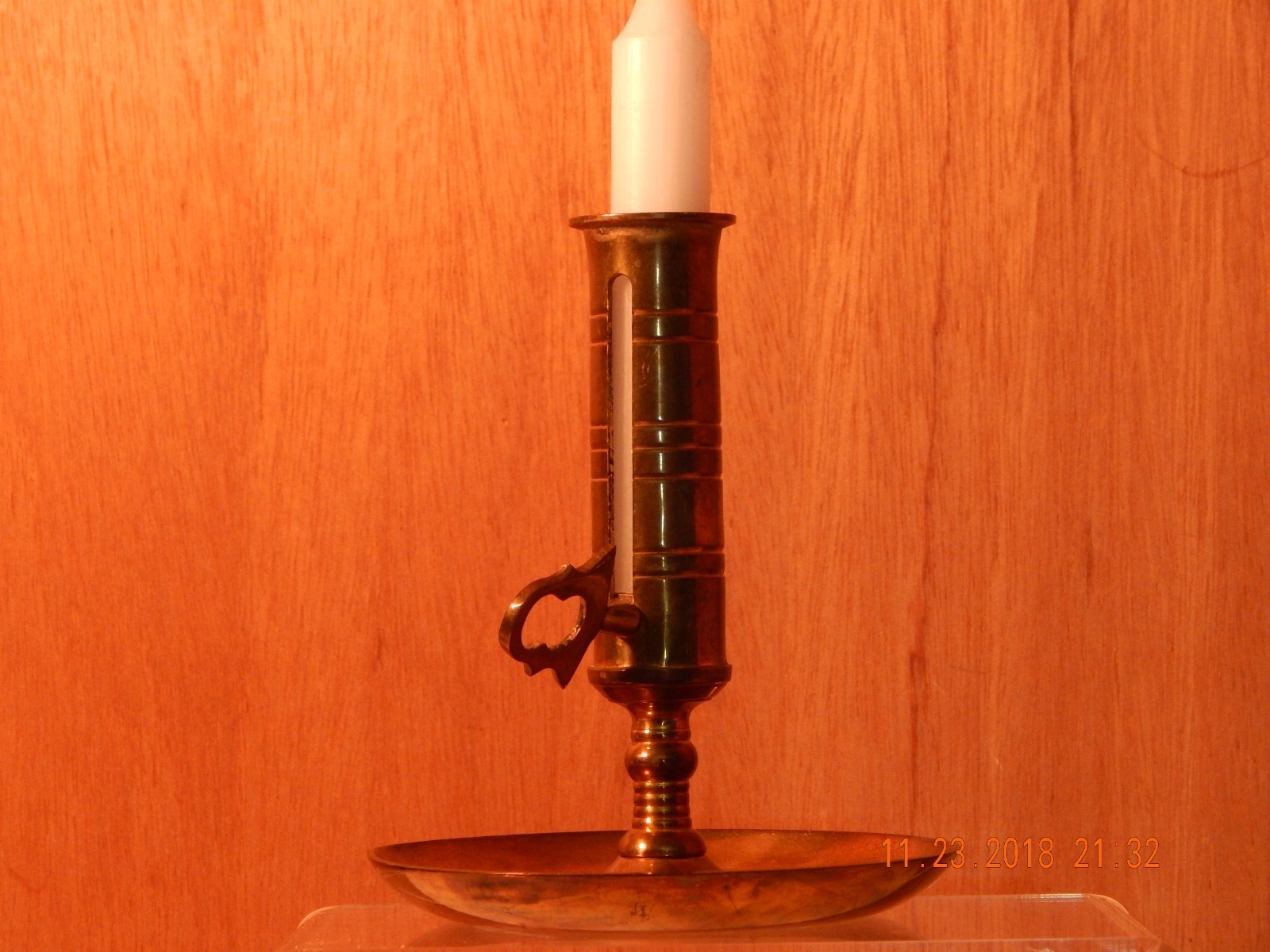 Vintage Brass Candle Holder with Moving Candle Height 5