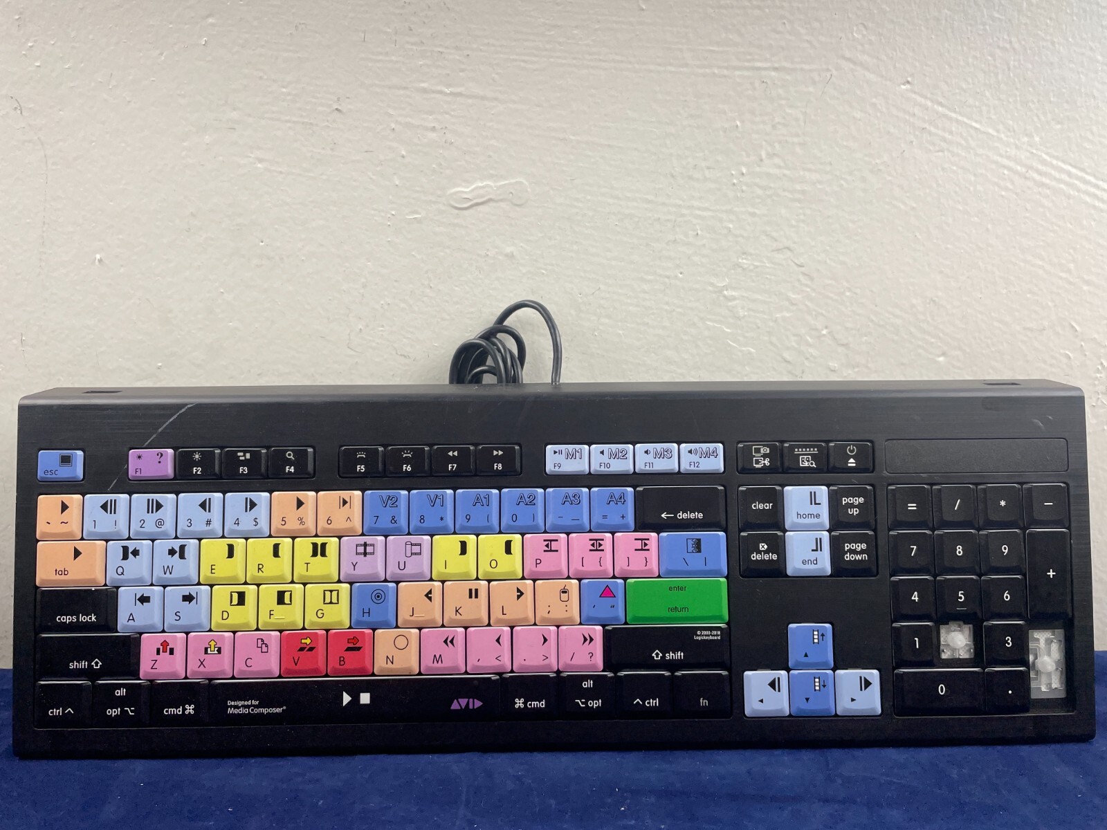 LogicKeyboard KB-MBWH Avid Media composer Backlit NO DONGLE 