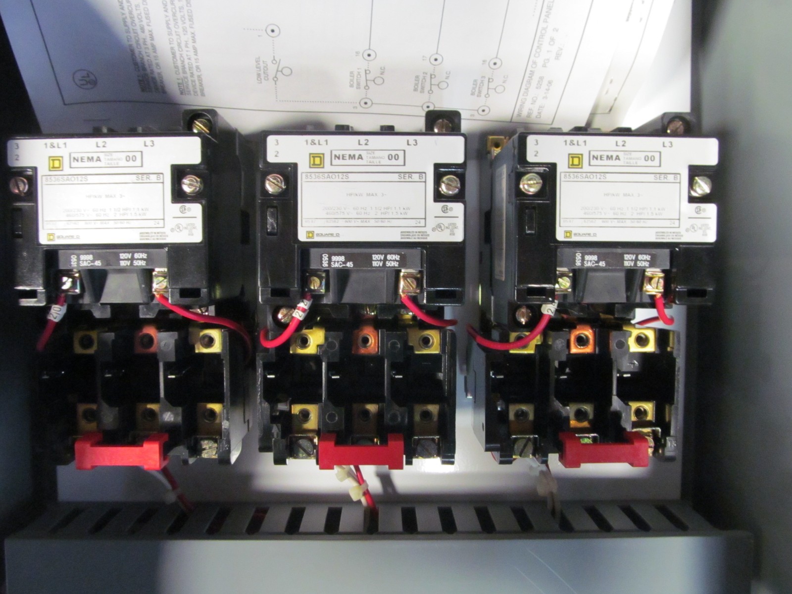 Pump Control Panel 3 PH 480V 15 amp 1.5 HP motor Lockwood Motor Starter Panel