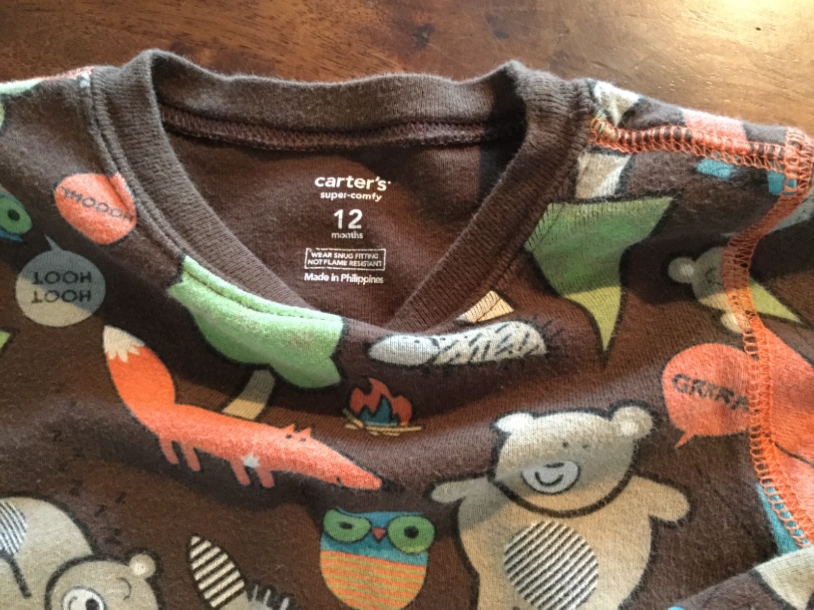 Carter’s boys two piece 12 month pajamas