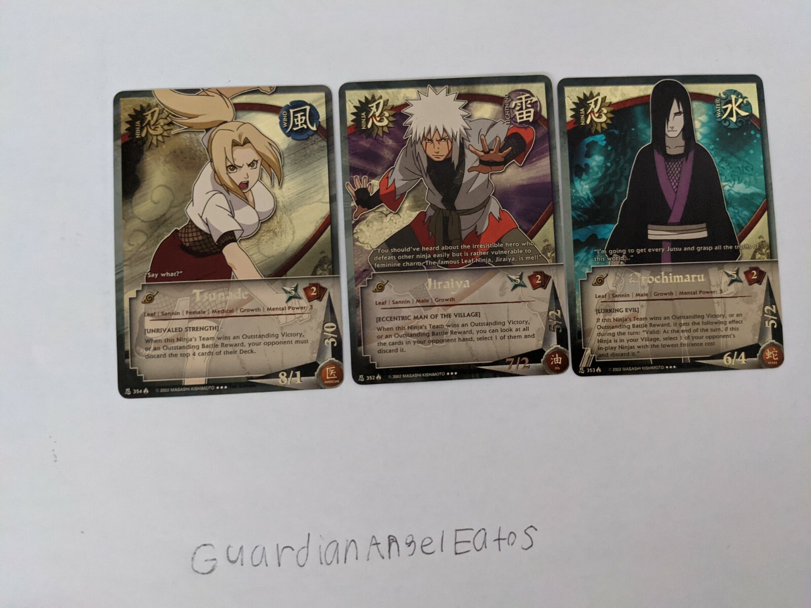 2002 NARUTO COLLECTIBLE CARD GAME NINJA LIGHTNING 001 NARUTO
