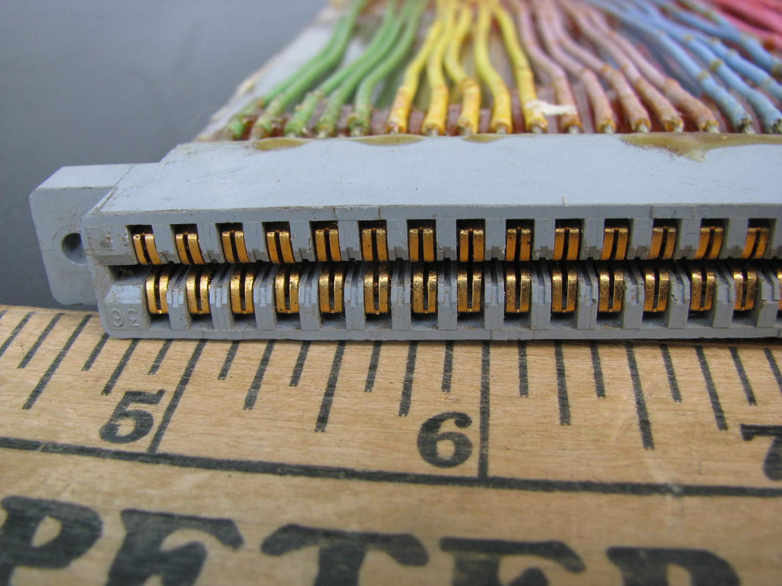 72 PIN GOLD CONNECTOR MALE/FEMALE TEST WIRE SHUNT vtg computer repair IBM/HP/NES