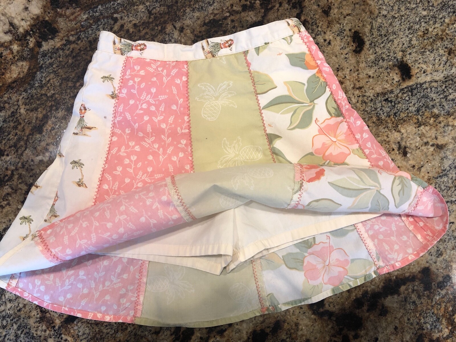 Gymboree ALOHA WAHINE Skirt Skort Vintage Flowers Girls 7 Play Hawaiian Surf HTF