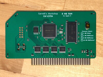 GR8RAM (GW4205A) -- 8 MB RamFactor/Slinky RAM for Apple II II+ IIe IIgs
