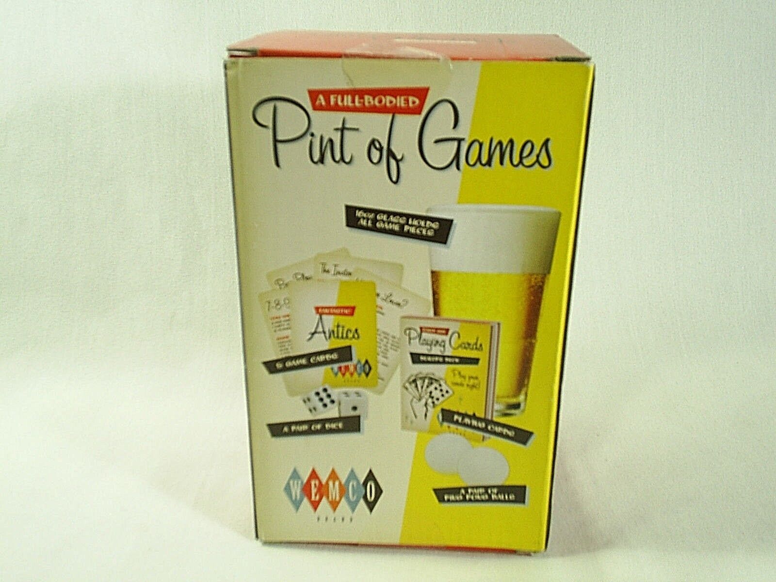 Party Drinking Game A Full Bodied Pint Of Games Wemco Adult Game NEW