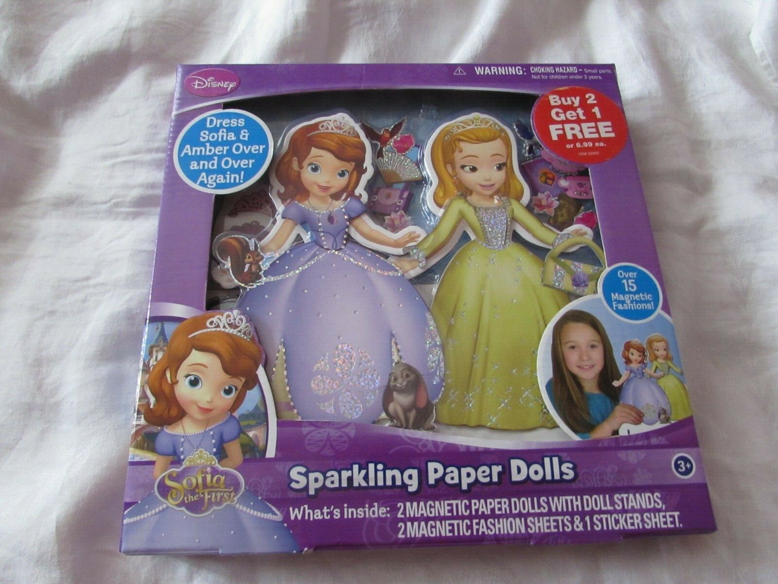 Disney SPARKLING MAGNETIC 2 PAPER DOLLS Sofia The First