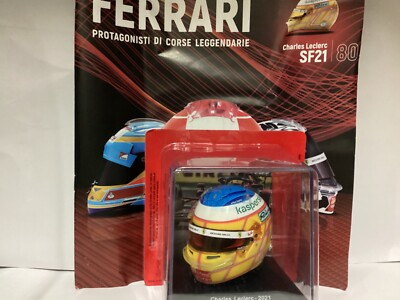 Ferrari Pilot Helmets Charles Leclerc 2021 French GP 1:5, New In Display Case