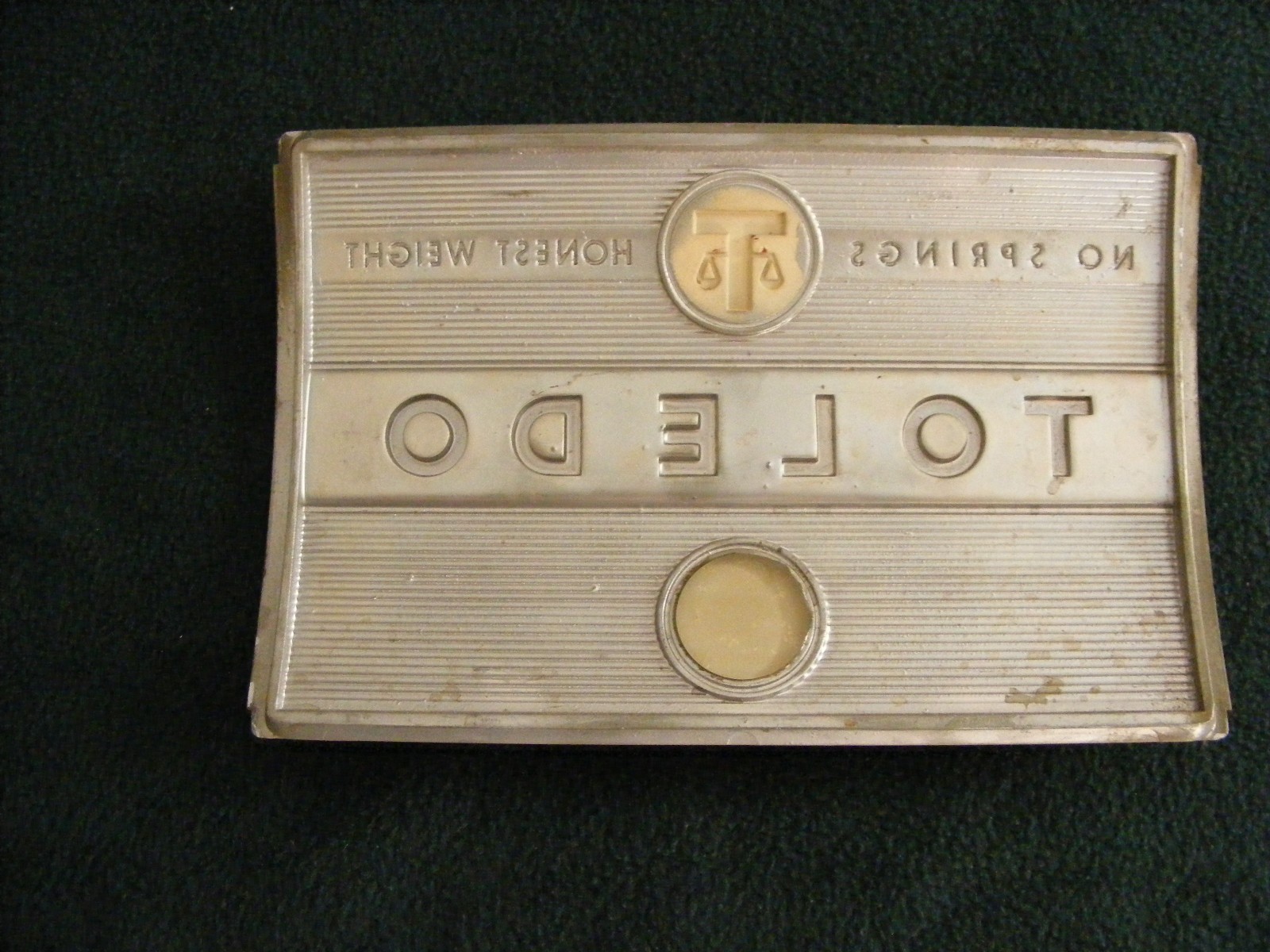 VINTAGE TOLEDO ADVERTISING TAGS OFF OF STORE SCALES