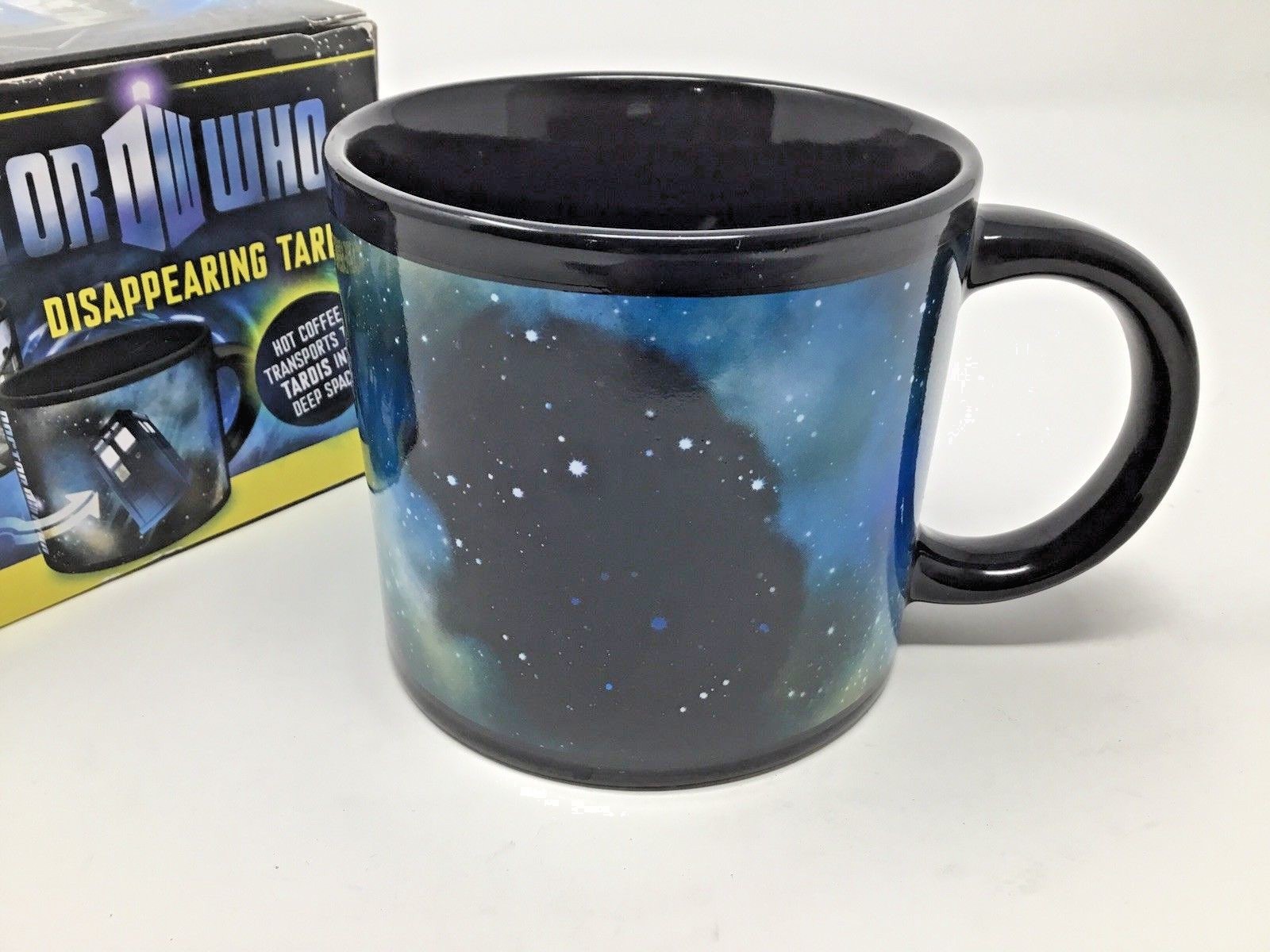 Doctor Who~Dr.~Mug~Disappearing Tardis~NIB~Heat Changing~Coffee~Ceramic~Boxed~