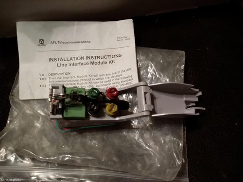 AFL Brand Line Interface Module Kit For The SNI-4600 SNI-4300 NID's Boxes