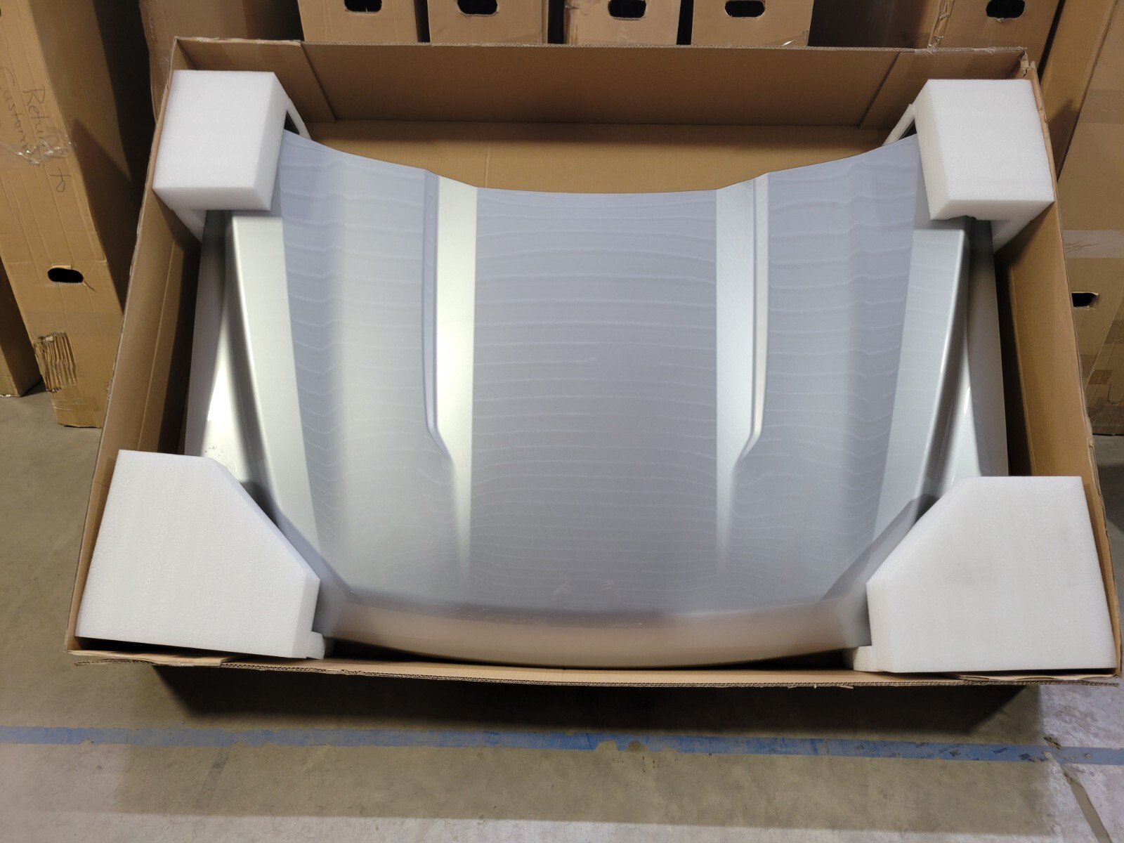 ＊韓国＊［VINVLE］Button Stripe Hood T 3color 2021-2023 Ford F150 Hood Panel | ICONIC SILVER | Genuine OEM