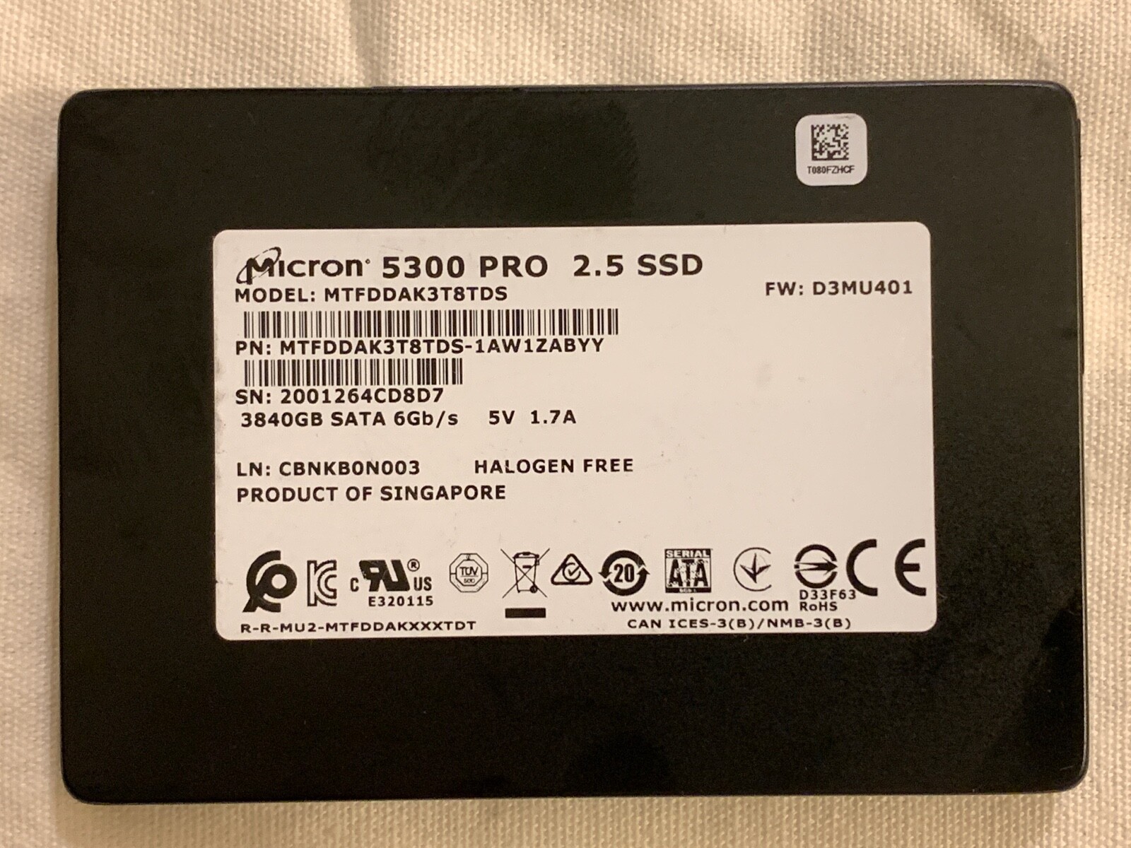 ③-W685-Micron SATA 256GB SSD 2.5 4点 Micron_2.