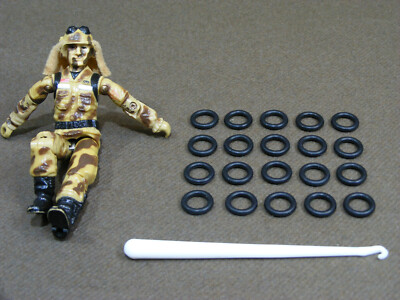Kit réparation Gi Joe Lot de 20 élastiques NEUF + CROCHET Exp 24H g.i joe o-ring