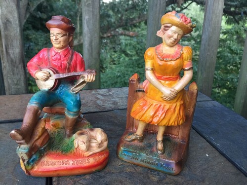 Vintage Antique HEE HAW Grandpa Jones & Minnie Pearl SO PROUD to BE HERE ??j8
