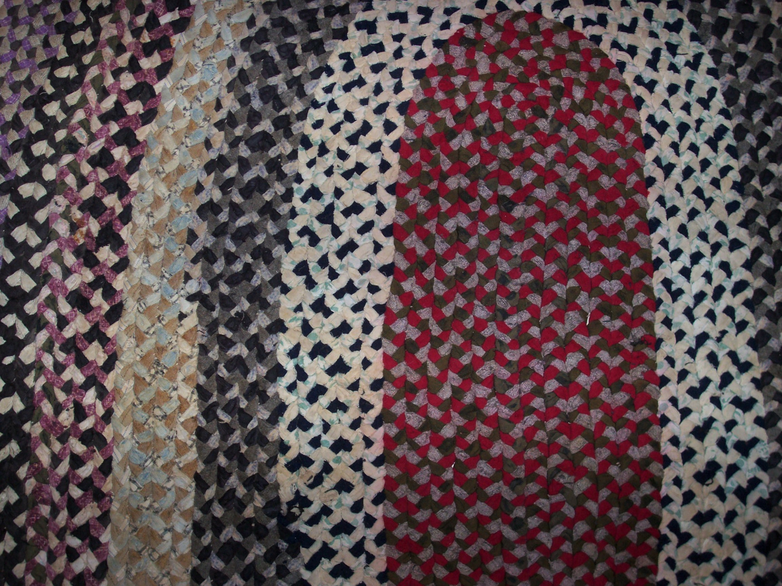 Vintage Antique Hand Handmade Oval  Braided Rug  38 