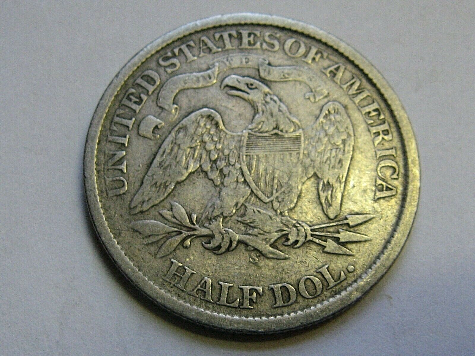 1871S 1871 s  Seated Liberty Silver Half Dollar  VF  Very Fine