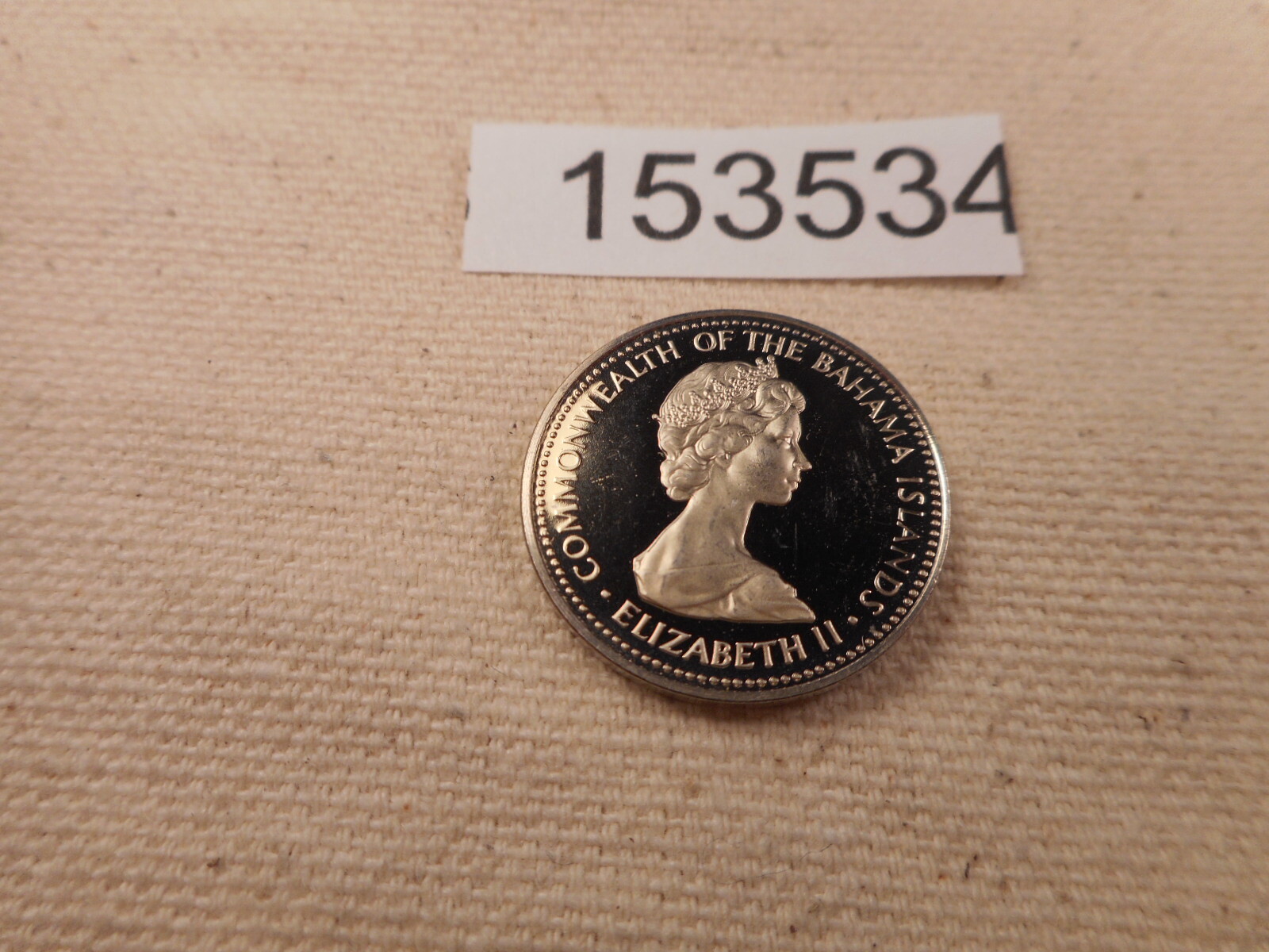 1973 Bahamas Five Cents Proof Cloudy Collector High Grade Album Coin - # 153534
