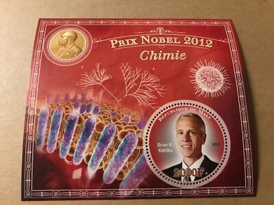 Prix Nobel - 2012 - Chimie / Brian K. Kobilka - paper with gum MNH** Alb.1