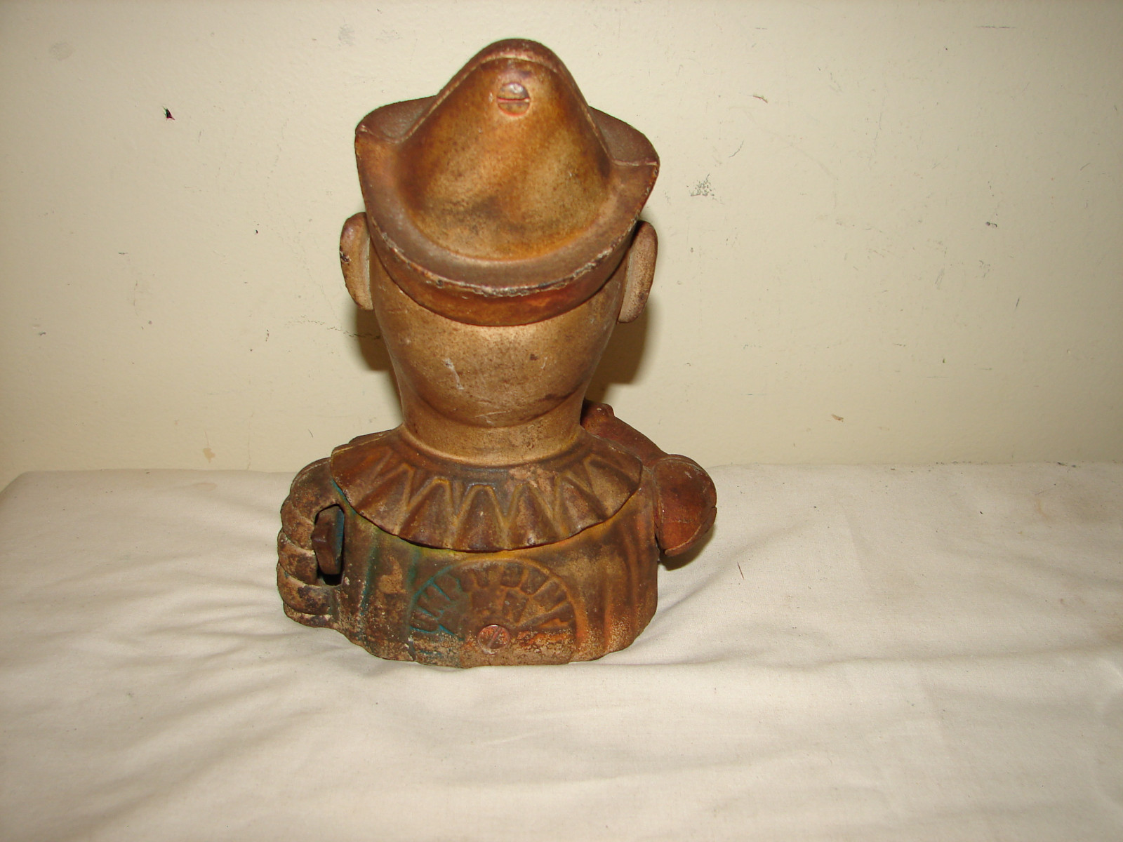 Vintage Cast Iron Humpty Dumpty Clown Mechanical Bank