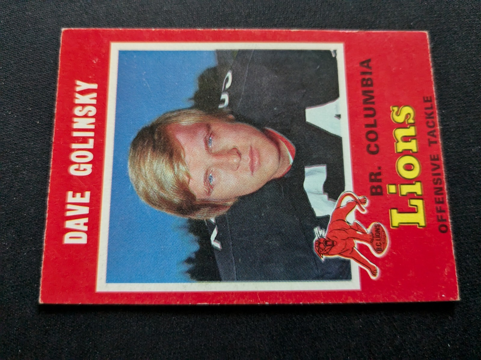 David Pee 1971 O-Pee-Chee Football Card # 39 Dave Golinsky - British