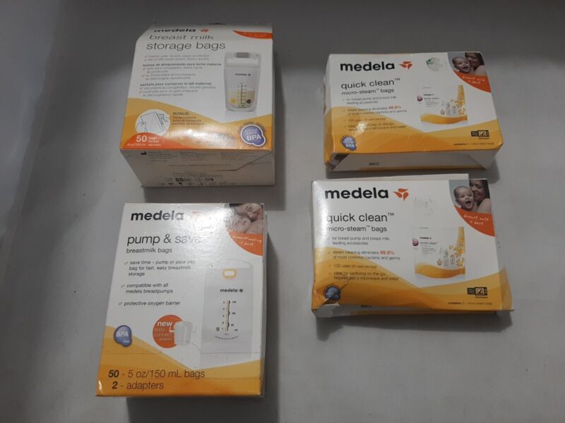 Medela Pump and Save Breast Milk Bags 50 Count Plus Extras